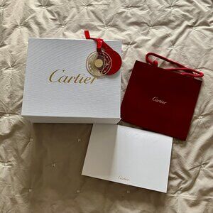 Cartier Gift Box, Bag, and Tag